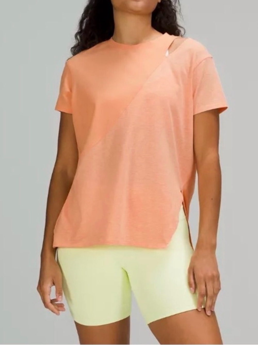 lululemon athletica LA Relaxed Two-Tone Peach Short Sleeve Tee